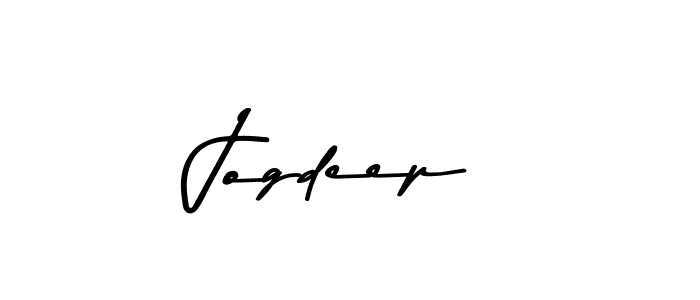How to make Jogdeep name signature. Use Asem Kandis PERSONAL USE style for creating short signs online. This is the latest handwritten sign. Jogdeep signature style 9 images and pictures png