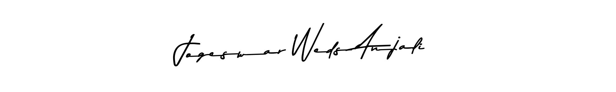 Make a beautiful signature design for name Jogeswar Weds Anjali. Use this online signature maker to create a handwritten signature for free. Jogeswar Weds Anjali signature style 9 images and pictures png