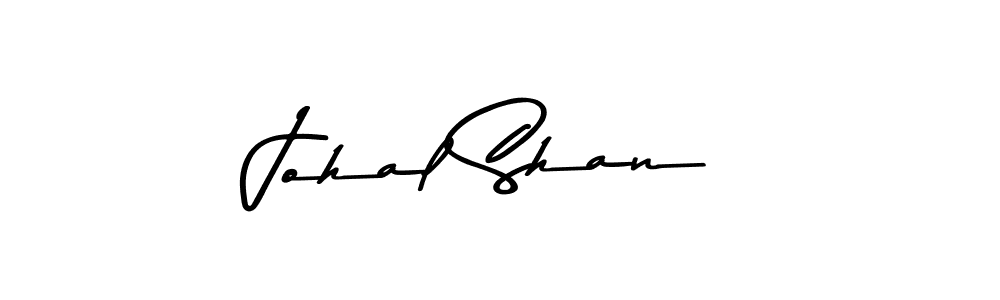 How to make Johal Shan name signature. Use Asem Kandis PERSONAL USE style for creating short signs online. This is the latest handwritten sign. Johal Shan signature style 9 images and pictures png