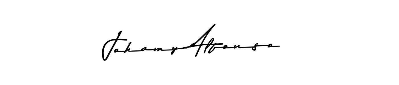 Make a beautiful signature design for name Johamy Alfonso. Use this online signature maker to create a handwritten signature for free. Johamy Alfonso signature style 9 images and pictures png