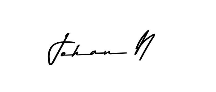 Make a beautiful signature design for name Johan N. With this signature (Asem Kandis PERSONAL USE) style, you can create a handwritten signature for free. Johan N signature style 9 images and pictures png