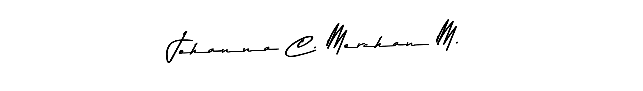 This is the best signature style for the Johanna C. Merchan M. name. Also you like these signature font (Asem Kandis PERSONAL USE). Mix name signature. Johanna C. Merchan M. signature style 9 images and pictures png