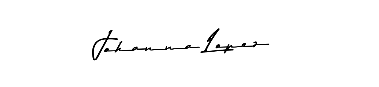 Design your own signature with our free online signature maker. With this signature software, you can create a handwritten (Asem Kandis PERSONAL USE) signature for name Johanna Lopez. Johanna Lopez signature style 9 images and pictures png