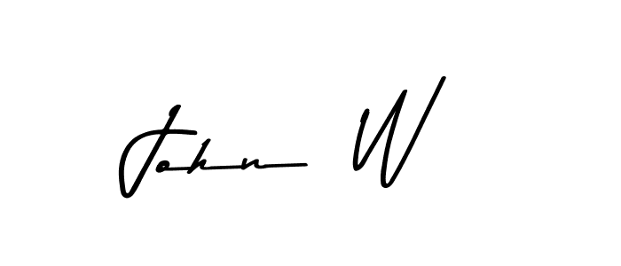 You should practise on your own different ways (Asem Kandis PERSONAL USE) to write your name (John  W) in signature. don't let someone else do it for you. John  W signature style 9 images and pictures png