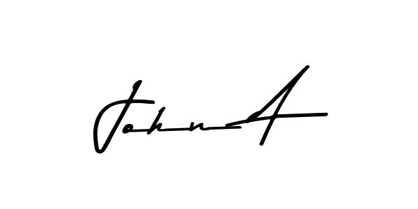 You should practise on your own different ways (Asem Kandis PERSONAL USE) to write your name (John A) in signature. don't let someone else do it for you. John A signature style 9 images and pictures png
