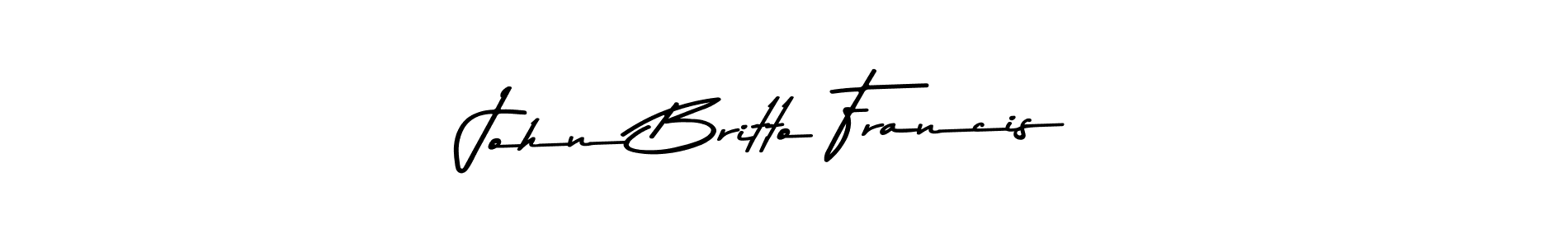 How to make John Britto Francis name signature. Use Asem Kandis PERSONAL USE style for creating short signs online. This is the latest handwritten sign. John Britto Francis signature style 9 images and pictures png