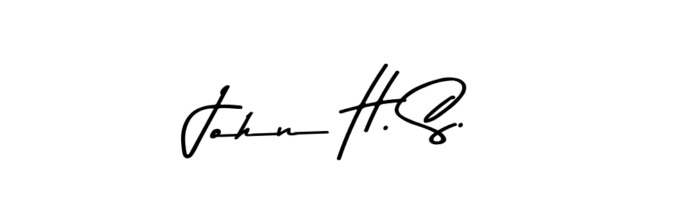 The best way (Asem Kandis PERSONAL USE) to make a short signature is to pick only two or three words in your name. The name John H. S. include a total of six letters. For converting this name. John H. S. signature style 9 images and pictures png