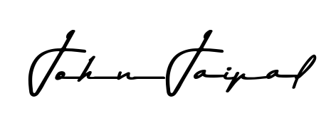 Upgrade your professional image with John Jaipal signature created with Asem Kandis PERSONAL USE font. Fast, free, and watermark-free download. John Jaipal signature style 9 images and pictures png