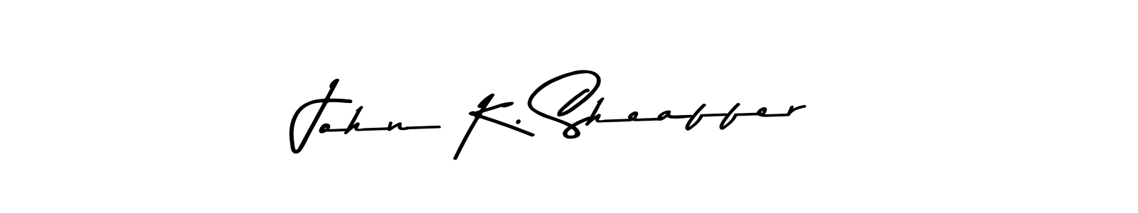 Make a beautiful signature design for name John K. Sheaffer. With this signature (Asem Kandis PERSONAL USE) style, you can create a handwritten signature for free. John K. Sheaffer signature style 9 images and pictures png