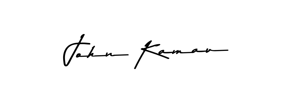 How to make John Kamau name signature. Use Asem Kandis PERSONAL USE style for creating short signs online. This is the latest handwritten sign. John Kamau signature style 9 images and pictures png