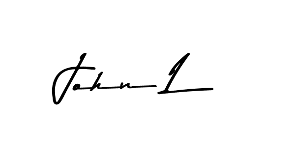 Make a beautiful signature design for name John L. With this signature (Asem Kandis PERSONAL USE) style, you can create a handwritten signature for free. John L signature style 9 images and pictures png