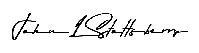 Practice writing John L Stottsberry with the flow of Asem Kandis PERSONAL USE lettering. A fantastic source of inspiration for developing your personal signature style. John L Stottsberry signature style 9 images and pictures png
