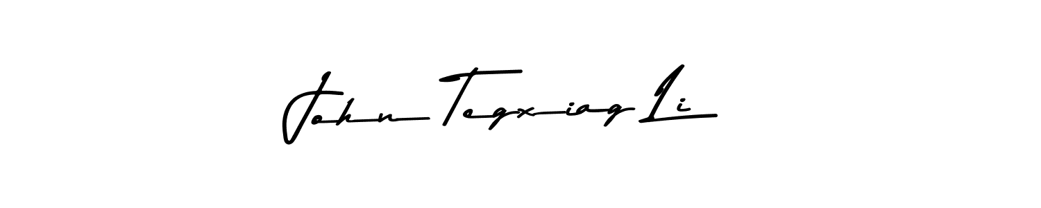 This is the best signature style for the John Tegxiag Li name. Also you like these signature font (Asem Kandis PERSONAL USE). Mix name signature. John Tegxiag Li signature style 9 images and pictures png