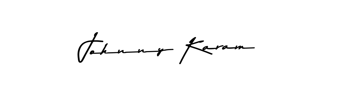 Use a signature maker to create a handwritten signature online. With this signature software, you can design (Asem Kandis PERSONAL USE) your own signature for name Johnny Karam. Johnny Karam signature style 9 images and pictures png