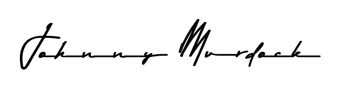 Express your personality with a custom Johnny Murdock signature crafted with Asem Kandis PERSONAL USE typography. Free transparent PNG download available. Johnny Murdock signature style 9 images and pictures png