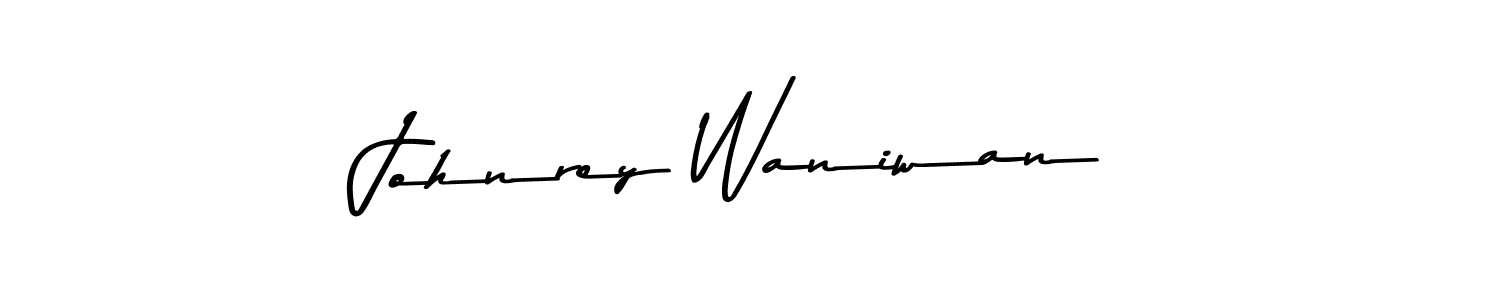 Use a signature maker to create a handwritten signature online. With this signature software, you can design (Asem Kandis PERSONAL USE) your own signature for name Johnrey Waniwan. Johnrey Waniwan signature style 9 images and pictures png