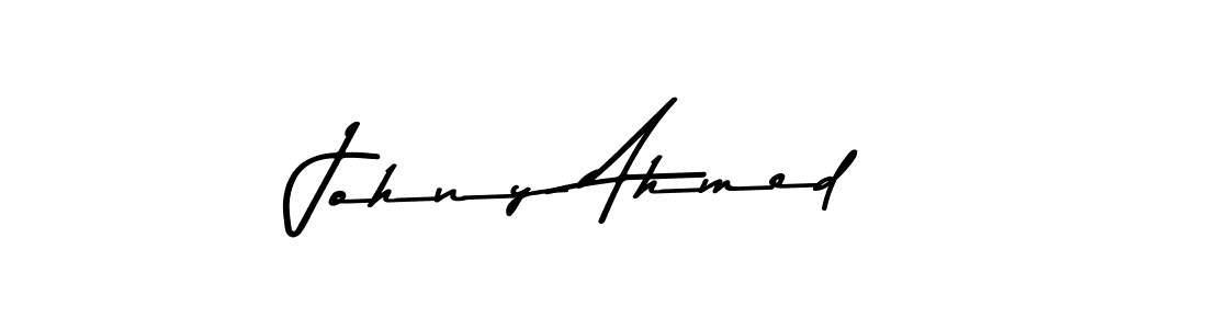 How to make Johny Ahmed name signature. Use Asem Kandis PERSONAL USE style for creating short signs online. This is the latest handwritten sign. Johny Ahmed signature style 9 images and pictures png