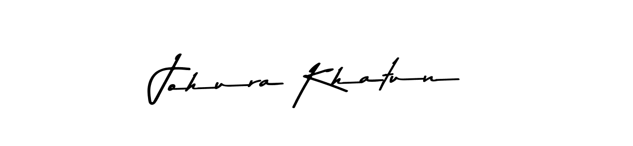 How to make Johura Khatun name signature. Use Asem Kandis PERSONAL USE style for creating short signs online. This is the latest handwritten sign. Johura Khatun signature style 9 images and pictures png