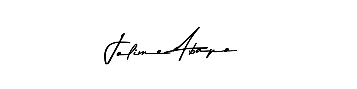 Make a beautiful signature design for name Jolime Abapo. With this signature (Asem Kandis PERSONAL USE) style, you can create a handwritten signature for free. Jolime Abapo signature style 9 images and pictures png