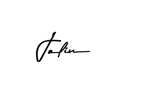 Create a beautiful signature design for name Jolin. With this signature (Asem Kandis PERSONAL USE) fonts, you can make a handwritten signature for free. Jolin signature style 9 images and pictures png