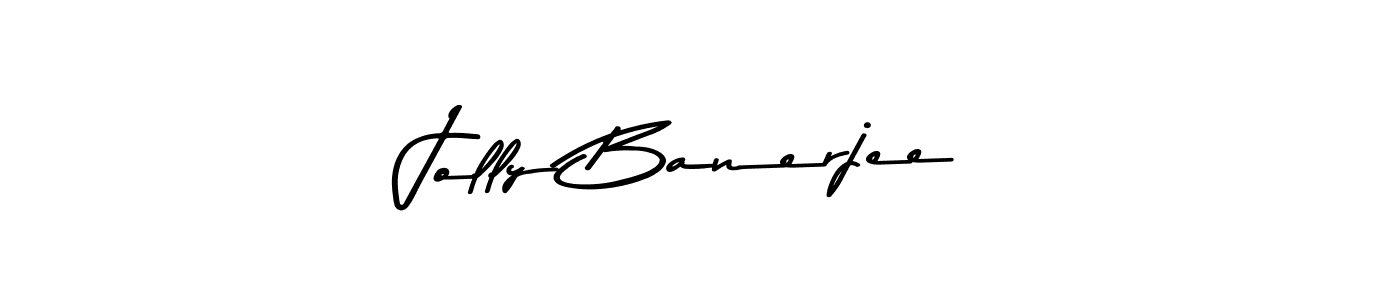 You should practise on your own different ways (Asem Kandis PERSONAL USE) to write your name (Jolly Banerjee) in signature. don't let someone else do it for you. Jolly Banerjee signature style 9 images and pictures png