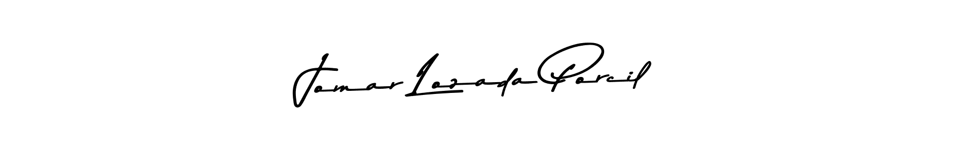 Make a beautiful signature design for name Jomar Lozada Porcil. With this signature (Asem Kandis PERSONAL USE) style, you can create a handwritten signature for free. Jomar Lozada Porcil signature style 9 images and pictures png