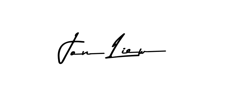 How to make Jon Liew name signature. Use Asem Kandis PERSONAL USE style for creating short signs online. This is the latest handwritten sign. Jon Liew signature style 9 images and pictures png