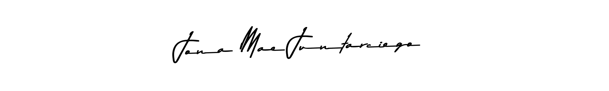 Create a beautiful signature design for name Jona Mae Juntarciego. With this signature (Asem Kandis PERSONAL USE) fonts, you can make a handwritten signature for free. Jona Mae Juntarciego signature style 9 images and pictures png