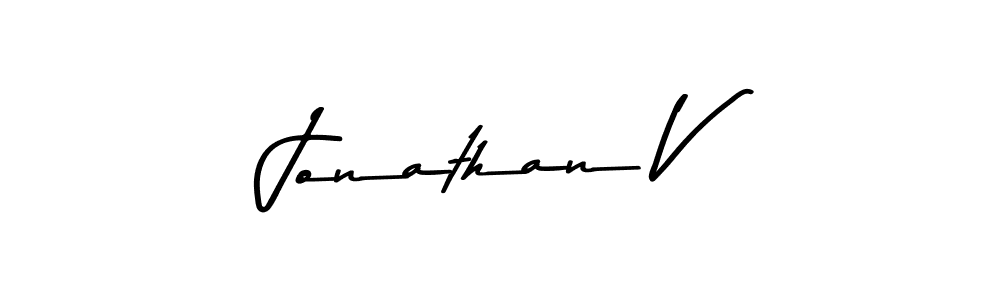 How to make Jonathan V name signature. Use Asem Kandis PERSONAL USE style for creating short signs online. This is the latest handwritten sign. Jonathan V signature style 9 images and pictures png