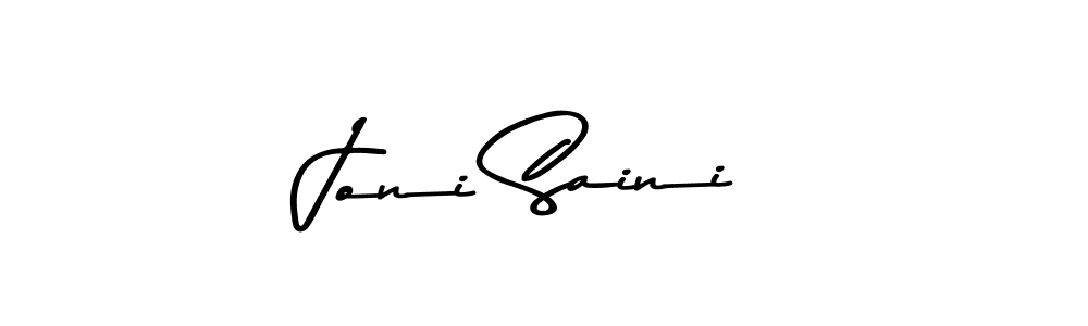 Create a beautiful signature design for name Joni Saini. With this signature (Asem Kandis PERSONAL USE) fonts, you can make a handwritten signature for free. Joni Saini signature style 9 images and pictures png