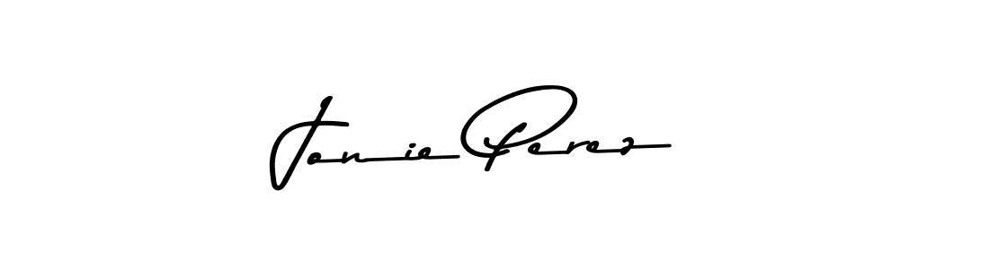 How to make Jonie Perez name signature. Use Asem Kandis PERSONAL USE style for creating short signs online. This is the latest handwritten sign. Jonie Perez signature style 9 images and pictures png