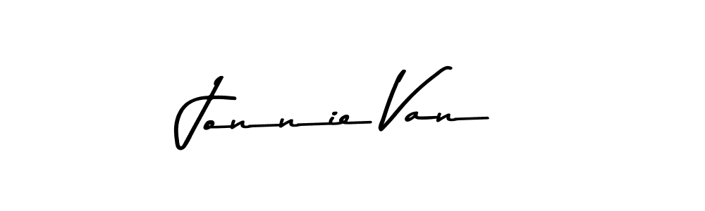 How to make Jonnie Van name signature. Use Asem Kandis PERSONAL USE style for creating short signs online. This is the latest handwritten sign. Jonnie Van signature style 9 images and pictures png