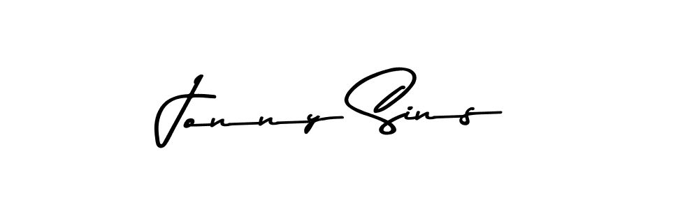 Jonny Sins stylish signature style. Best Handwritten Sign (Asem Kandis PERSONAL USE) for my name. Handwritten Signature Collection Ideas for my name Jonny Sins. Jonny Sins signature style 9 images and pictures png