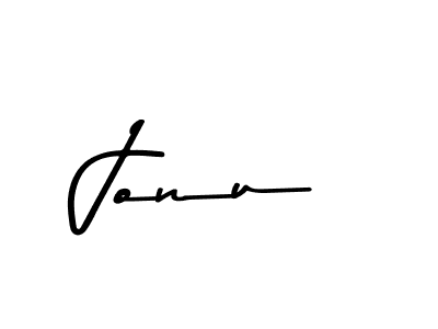 Make a beautiful signature design for name Jonu. With this signature (Asem Kandis PERSONAL USE) style, you can create a handwritten signature for free. Jonu signature style 9 images and pictures png