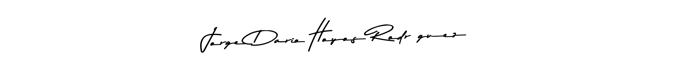 Make a beautiful signature design for name Jorge Dario Hoyos Rodríguez. With this signature (Asem Kandis PERSONAL USE) style, you can create a handwritten signature for free. Jorge Dario Hoyos Rodríguez signature style 9 images and pictures png