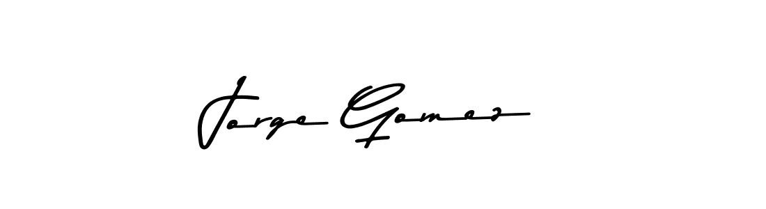 Create a beautiful signature design for name Jorge Gomez. With this signature (Asem Kandis PERSONAL USE) fonts, you can make a handwritten signature for free. Jorge Gomez signature style 9 images and pictures png