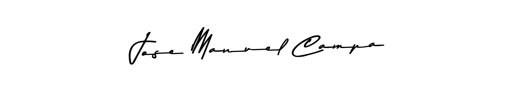 Design your own signature with our free online signature maker. With this signature software, you can create a handwritten (Asem Kandis PERSONAL USE) signature for name Jose Manuel Campa. Jose Manuel Campa signature style 9 images and pictures png