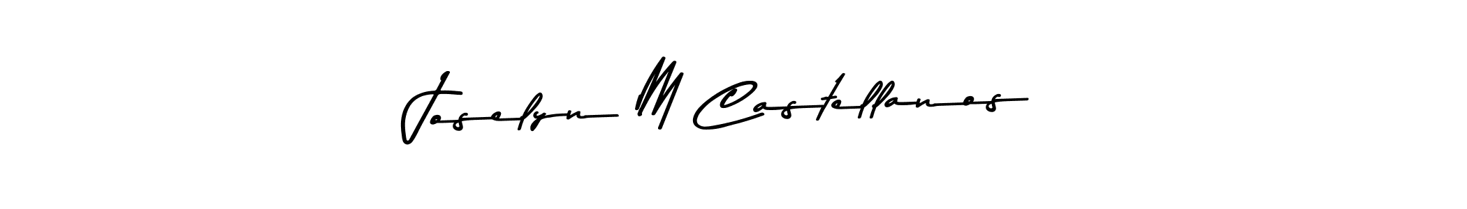 Create a beautiful signature design for name Joselyn M Castellanos. With this signature (Asem Kandis PERSONAL USE) fonts, you can make a handwritten signature for free. Joselyn M Castellanos signature style 9 images and pictures png