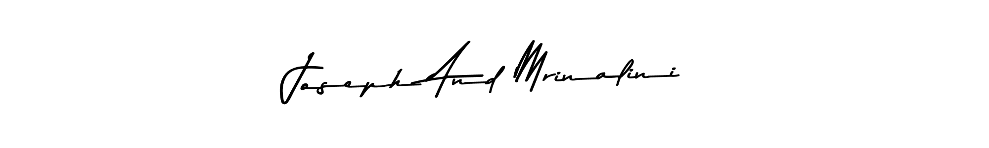 This is the best signature style for the Joseph And Mrinalini name. Also you like these signature font (Asem Kandis PERSONAL USE). Mix name signature. Joseph And Mrinalini signature style 9 images and pictures png