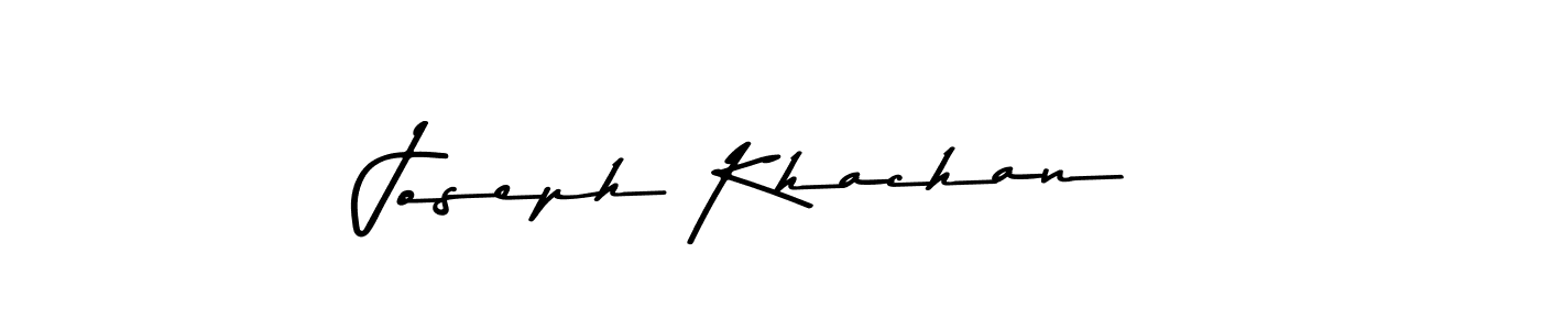 How to make Joseph Khachan name signature. Use Asem Kandis PERSONAL USE style for creating short signs online. This is the latest handwritten sign. Joseph Khachan signature style 9 images and pictures png