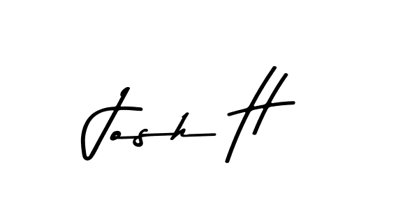 Make a beautiful signature design for name Josh H. With this signature (Asem Kandis PERSONAL USE) style, you can create a handwritten signature for free. Josh H signature style 9 images and pictures png