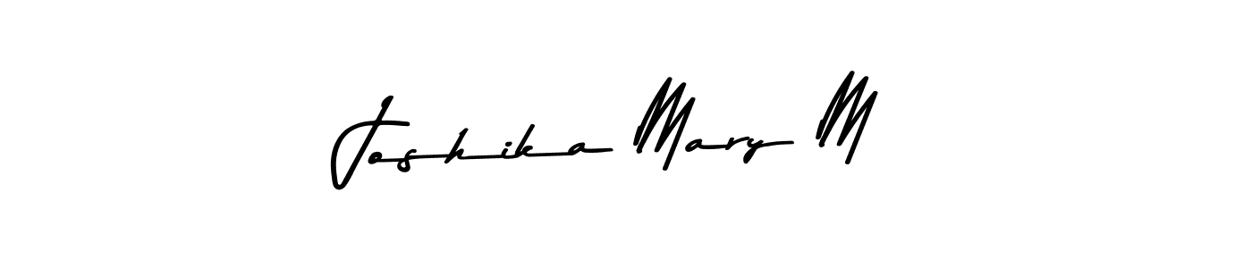 Also You can easily find your signature by using the search form. We will create Joshika Mary M name handwritten signature images for you free of cost using Asem Kandis PERSONAL USE sign style. Joshika Mary M signature style 9 images and pictures png