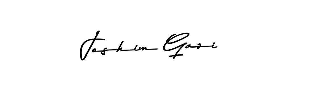 How to make Joshim Gazi name signature. Use Asem Kandis PERSONAL USE style for creating short signs online. This is the latest handwritten sign. Joshim Gazi signature style 9 images and pictures png