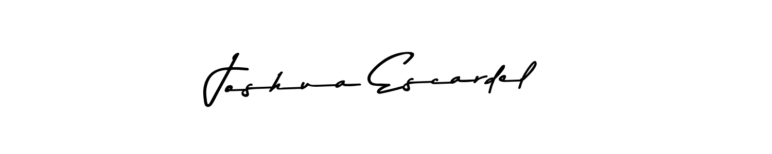 How to make Joshua Escardel name signature. Use Asem Kandis PERSONAL USE style for creating short signs online. This is the latest handwritten sign. Joshua Escardel signature style 9 images and pictures png