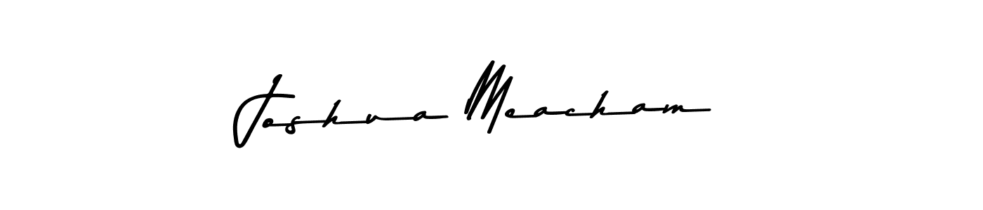 Create a beautiful signature design for name Joshua Meacham. With this signature (Asem Kandis PERSONAL USE) fonts, you can make a handwritten signature for free. Joshua Meacham signature style 9 images and pictures png