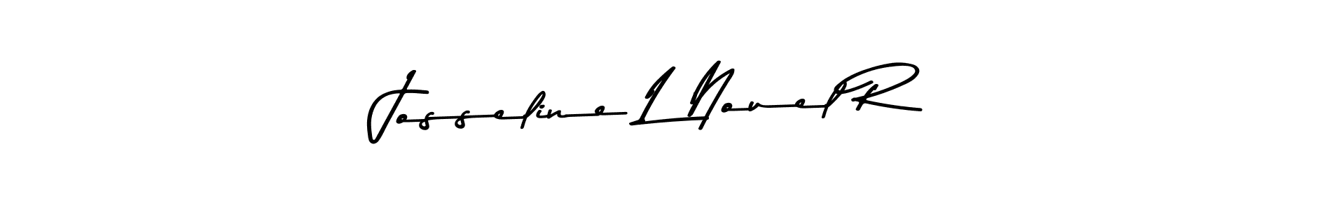 Create a beautiful signature design for name Josseline L Nouel R. With this signature (Asem Kandis PERSONAL USE) fonts, you can make a handwritten signature for free. Josseline L Nouel R signature style 9 images and pictures png