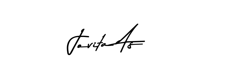 Create a beautiful signature design for name Jovita As. With this signature (Asem Kandis PERSONAL USE) fonts, you can make a handwritten signature for free. Jovita As signature style 9 images and pictures png