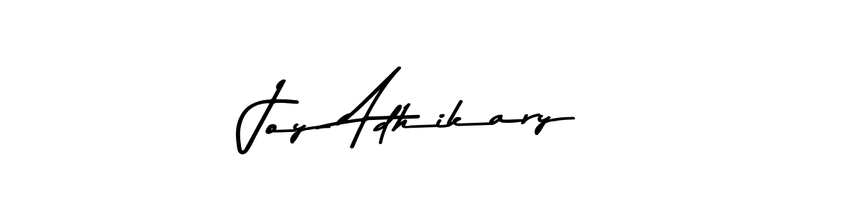 Create a beautiful signature design for name Joy Adhikary. With this signature (Asem Kandis PERSONAL USE) fonts, you can make a handwritten signature for free. Joy Adhikary signature style 9 images and pictures png