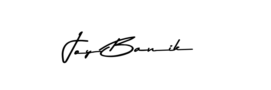 Create a beautiful signature design for name Joy Banik. With this signature (Asem Kandis PERSONAL USE) fonts, you can make a handwritten signature for free. Joy Banik signature style 9 images and pictures png