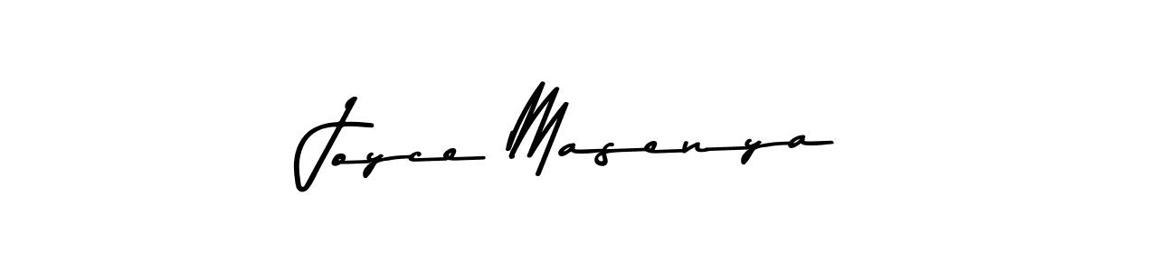 Create a beautiful signature design for name Joyce Masenya. With this signature (Asem Kandis PERSONAL USE) fonts, you can make a handwritten signature for free. Joyce Masenya signature style 9 images and pictures png